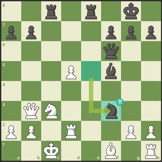 brilliant move dalam catur ketika kuda berkorban agar bisa melakukan serangan