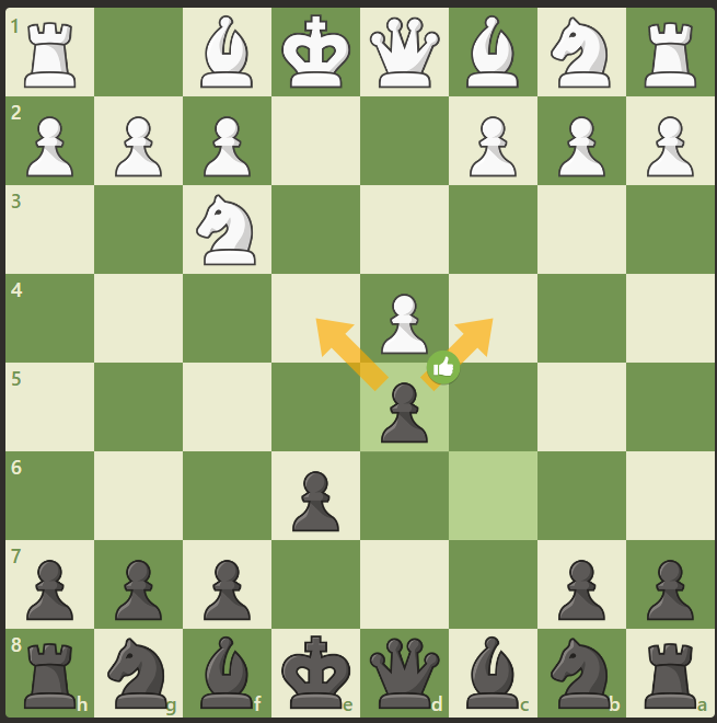 Formasi pion (pawn chains) menguasai pusat papan catur